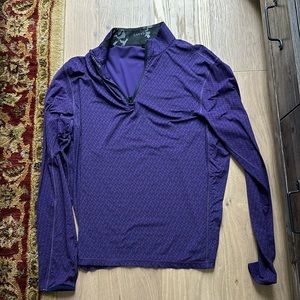 Greyson purple quarter zip golf sweater; Size Large